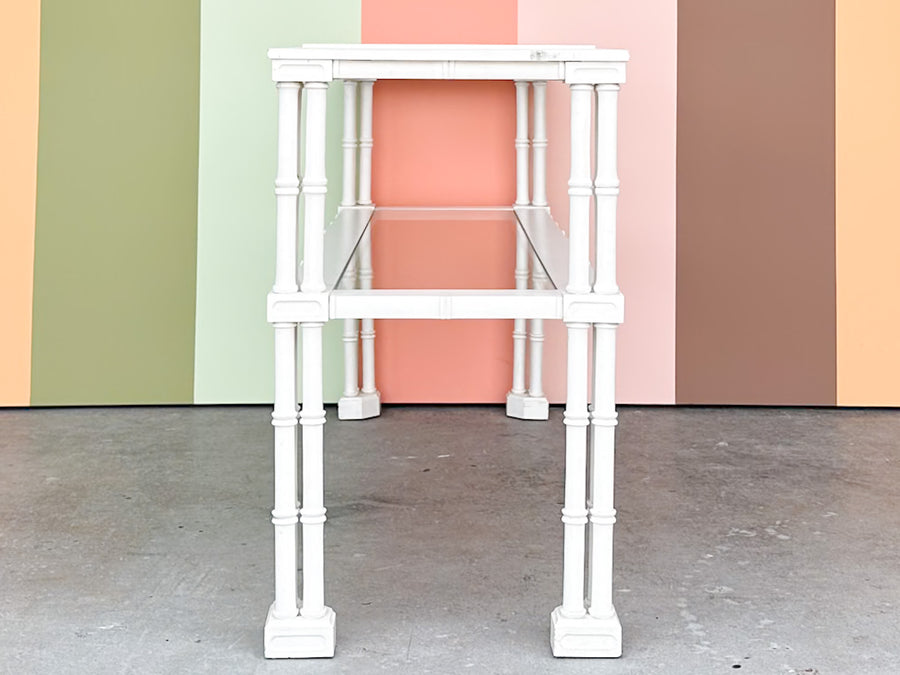 Tri Leg Faux Bamboo Console