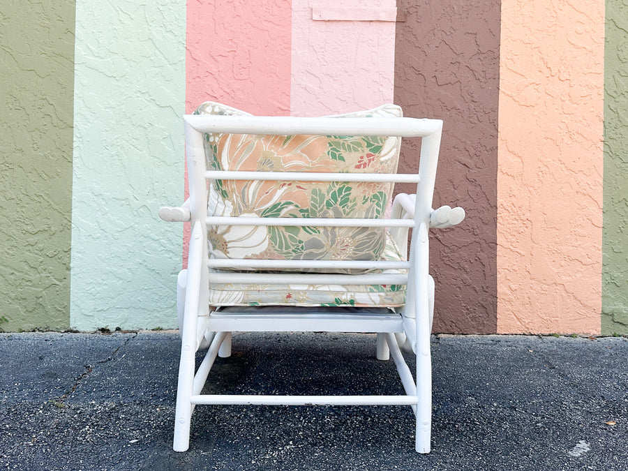 Island Whimsy Rattan Lounge Chair and Ottoman