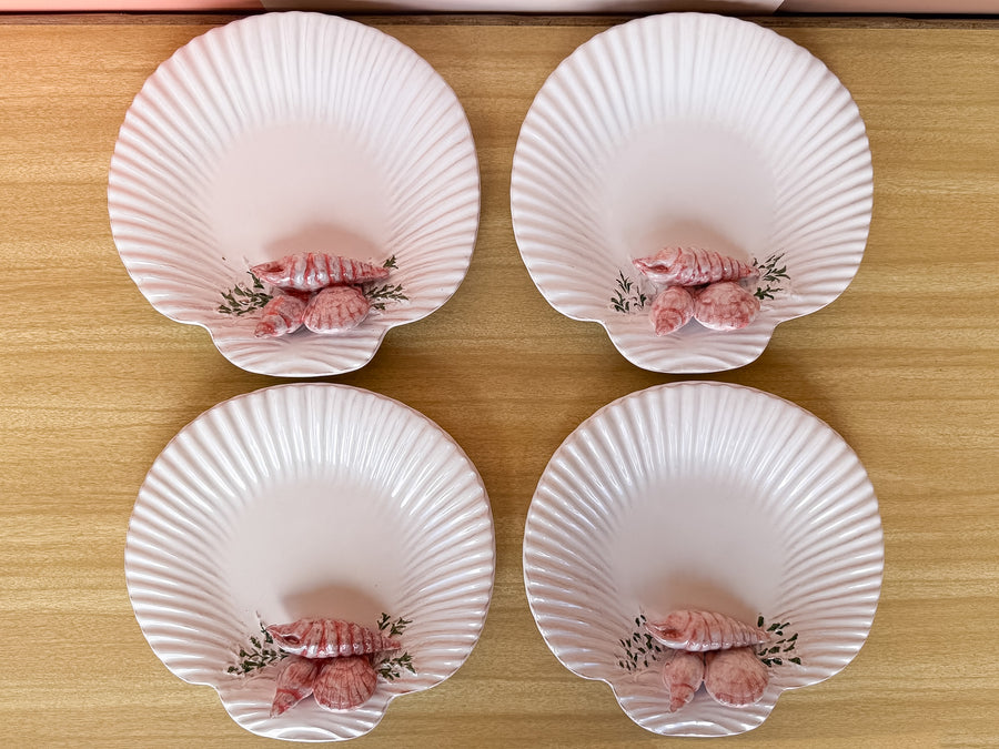 Set of Eight Portuguese Shell Plates