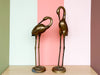 Pair of Large Brass Herons