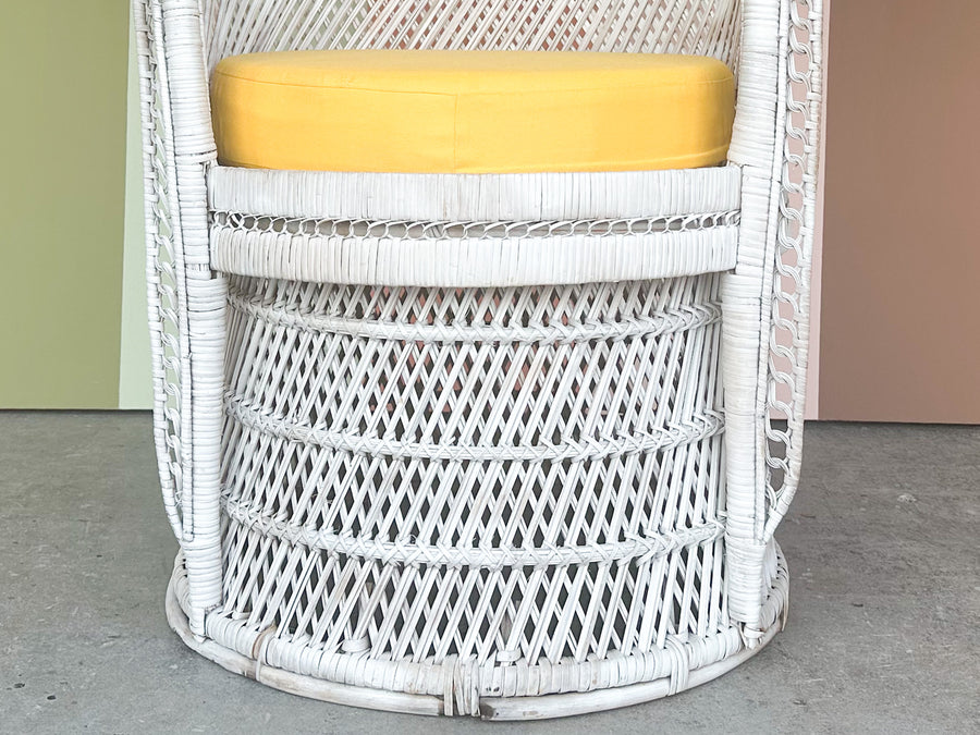 Painted Rattan Peacock Chair