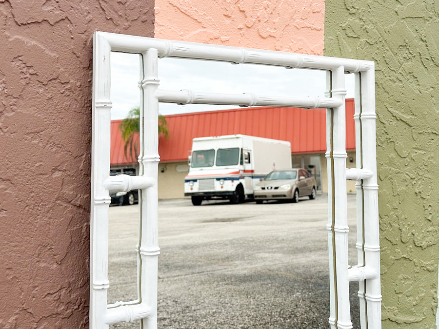 Palm Beach Style Faux Bamboo Mirror