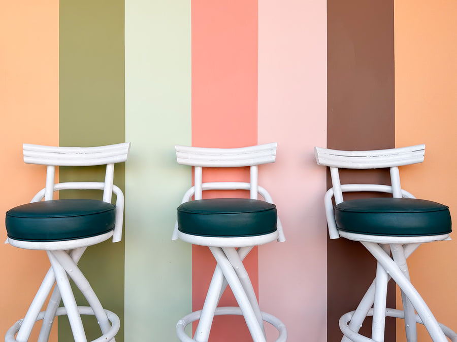 Old Florida Bamboo Bar and Stools