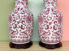 Pair of Chinoiserie Chic Rose Lamps