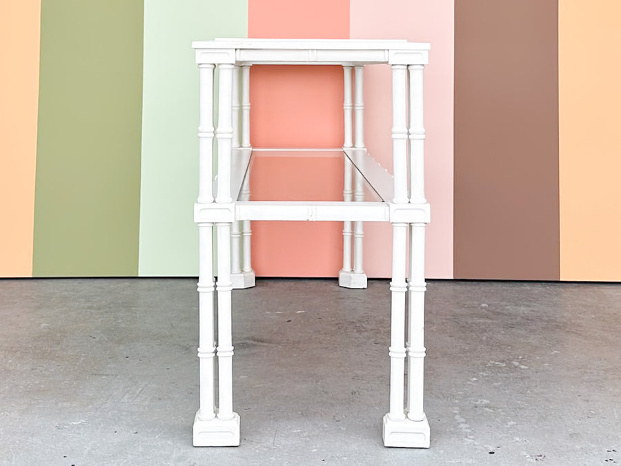Tri Leg Faux Bamboo Console