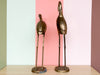 Pair of Large Brass Herons