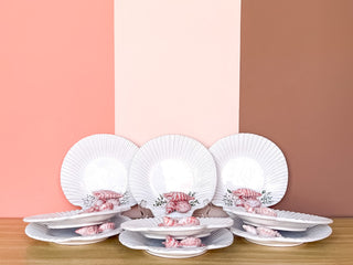 Set of Eight Portuguese Shell Plates