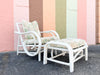 Island Whimsy Rattan Lounge Chair and Ottoman