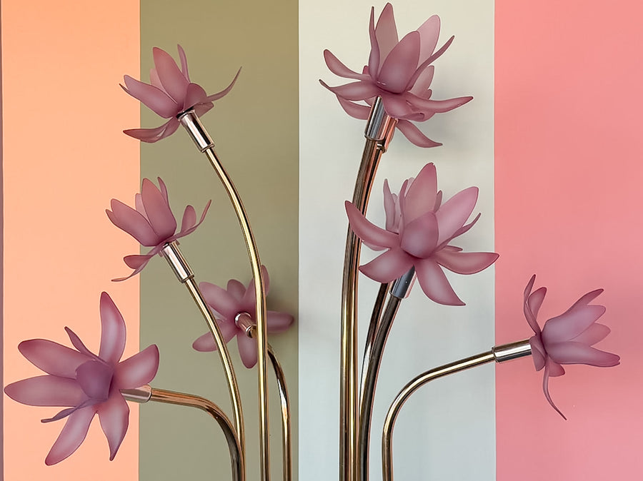 Pink Flower Floor Lamp