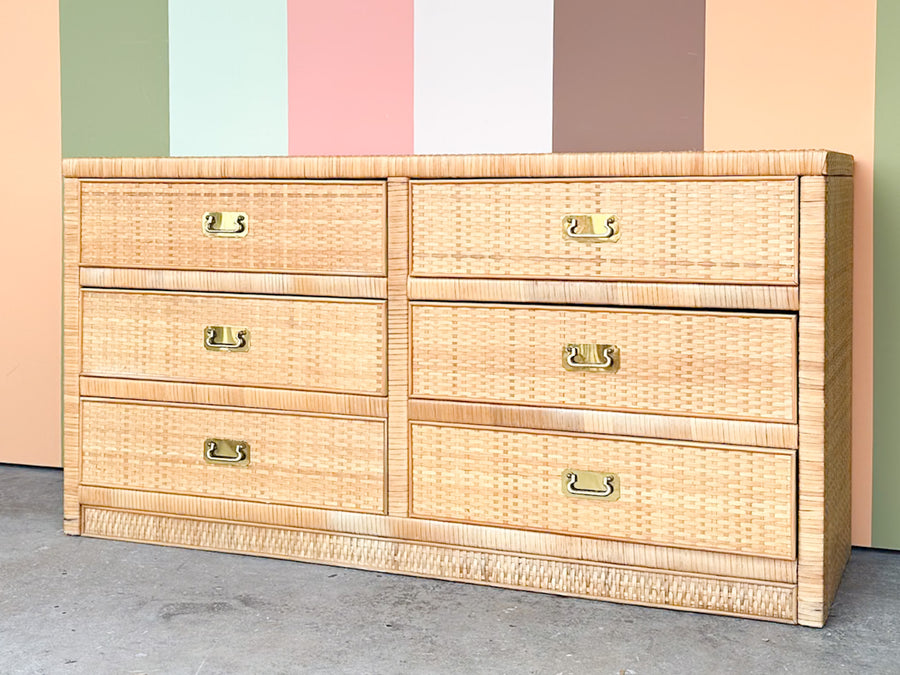 Dixie Rattan Wrapped Dresser