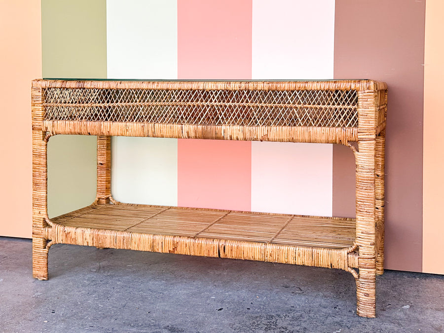 Coastal Rattan Console