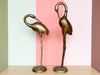 Pair of Large Brass Herons