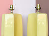 Pair of Geometric Yellow Lamps