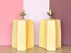 Pair of Geometric Yellow Lamps