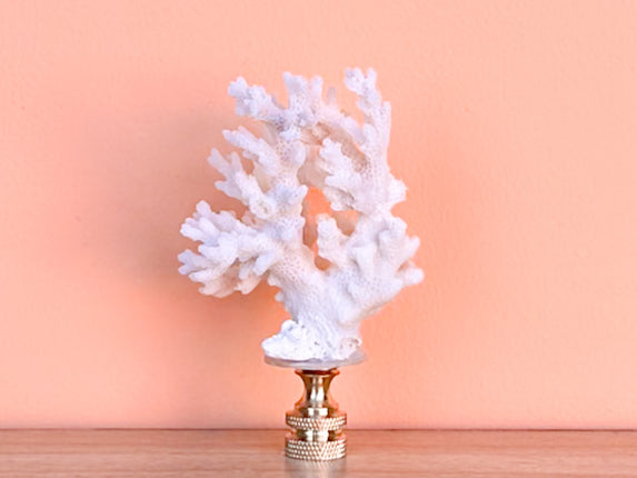 White Lace Coral Finial