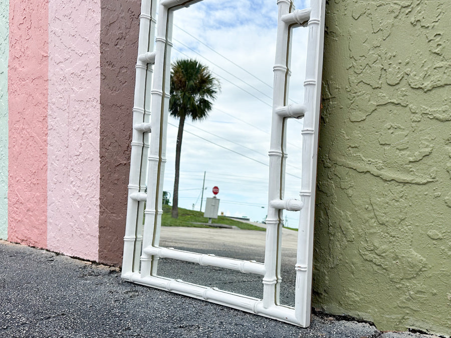 Palm Beach Style Faux Bamboo Mirror
