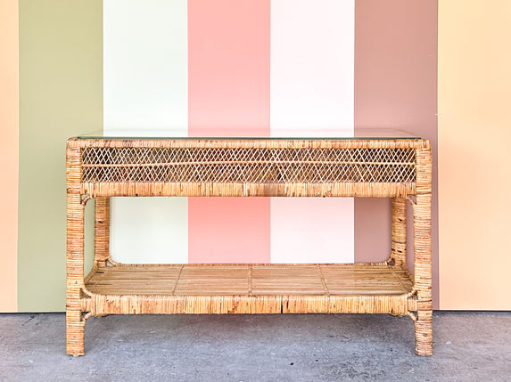 Coastal Rattan Console