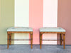 Pair of Needlepoint Pagoda Stools
