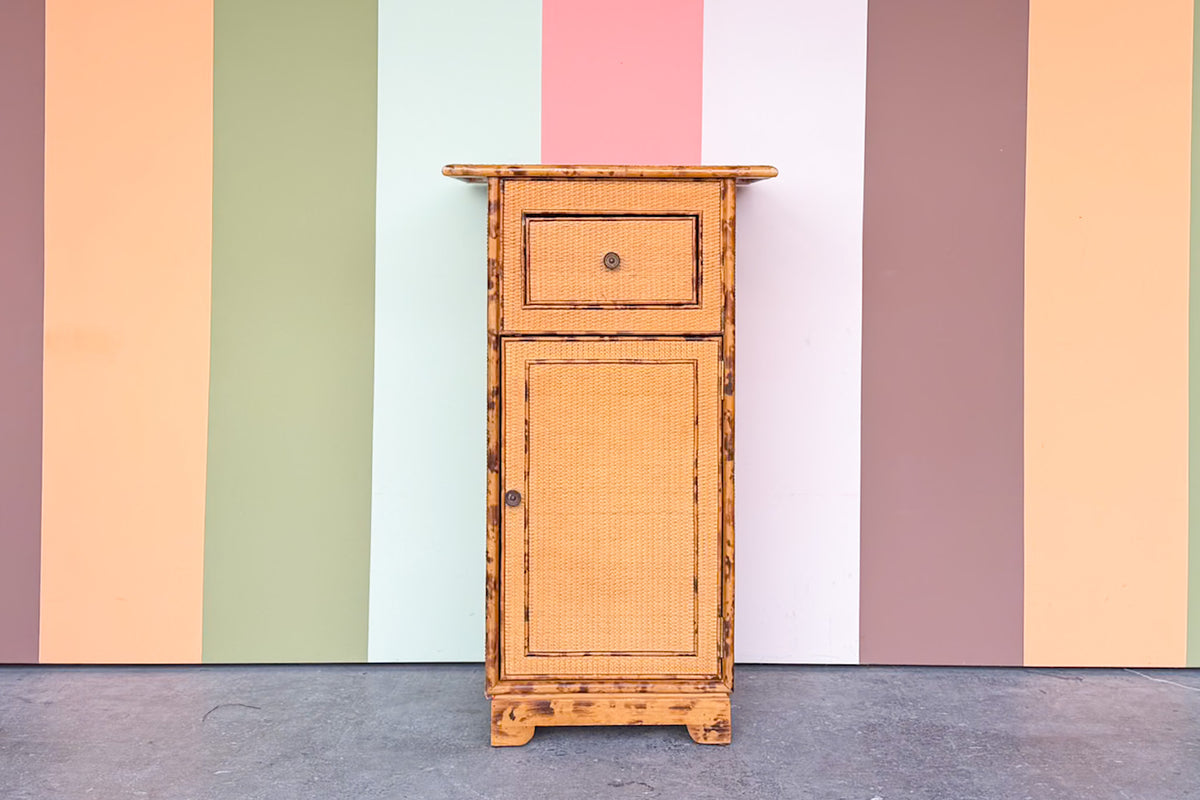 Tortoiseshell Rattan Cabinet