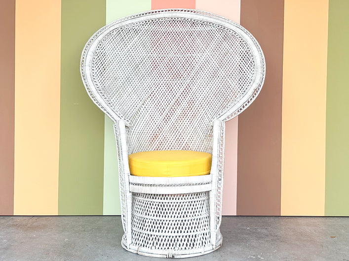 Painted Rattan Peacock Chair