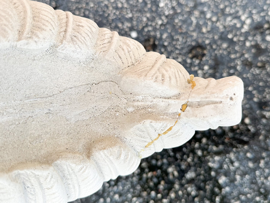 Pair of Plaster Swan Garden Seats