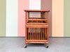 Tortoiseshell Rattan Bar Cart