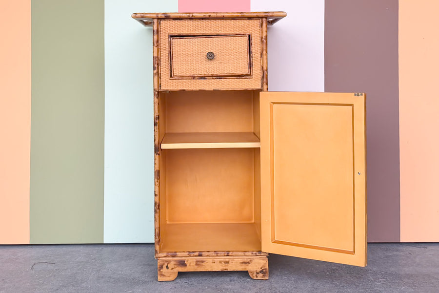 Tortoiseshell Rattan Cabinet