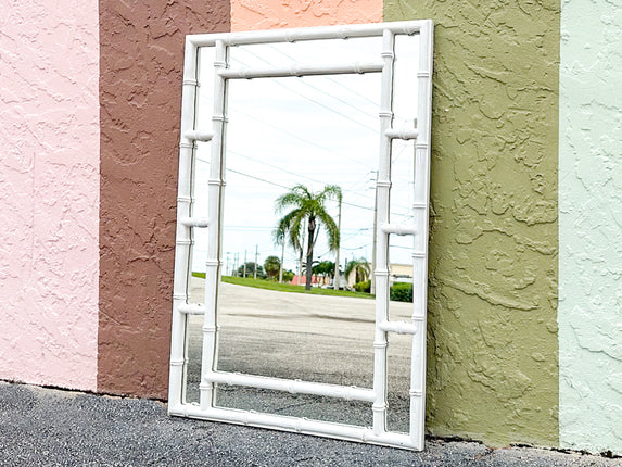 Palm Beach Style Faux Bamboo Mirror