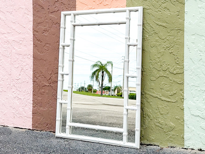 Palm Beach Style Faux Bamboo Mirror