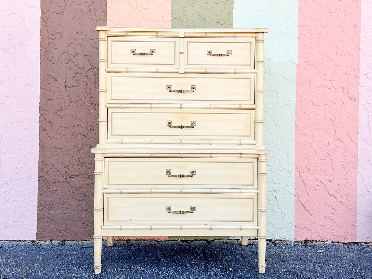 Henry Link Faux Bamboo Tall Chest