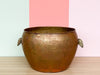 Large Brass Cachepot with Shell Handles