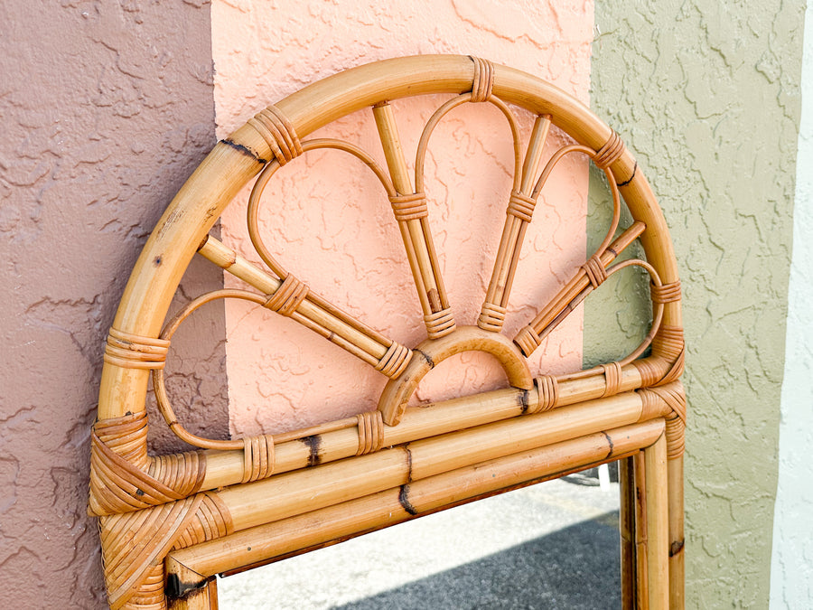 Old Florida Rattan Sunburst Mirror