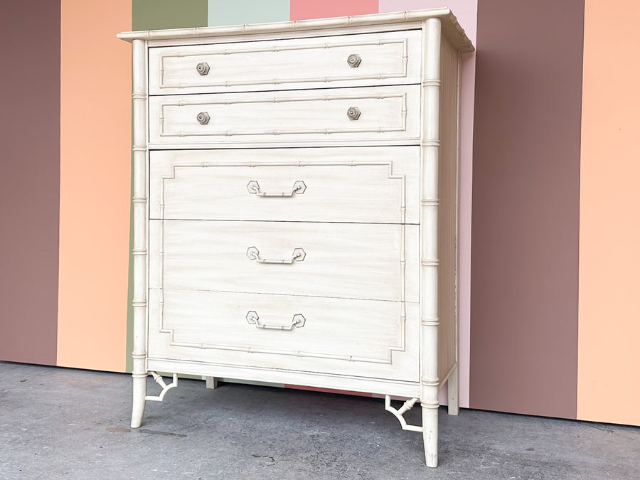 Thomasville Faux Bamboo Tall Chest