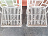 Pair of Painted White Rattan Side Chairs