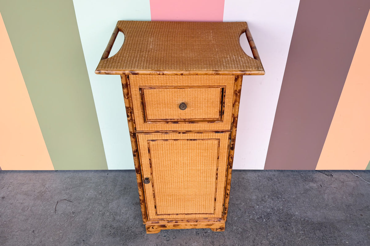 Tortoiseshell Rattan Cabinet