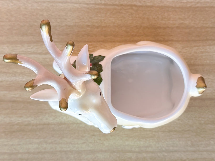 Fitz and Floyd Reindeer Cachepot