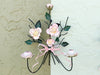 Pair of Tole Bow and Rose Wall Sconces