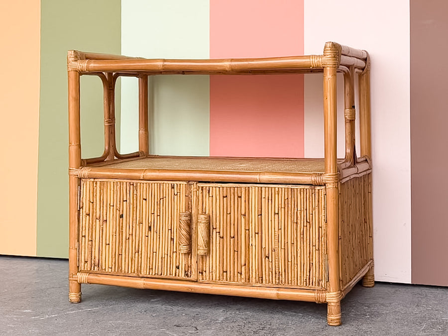 Pencil Reed Rattan Bar