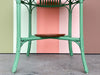 Green and Brown Rattan Side Table