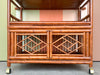 Tortoiseshell Rattan Bar Cart