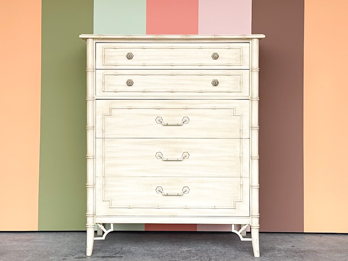 Thomasville Faux Bamboo Tall Chest
