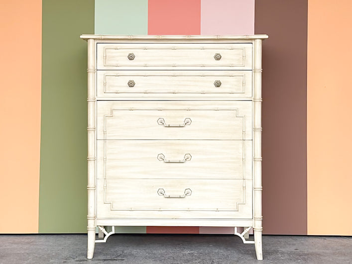 Thomasville Faux Bamboo Tall Chest