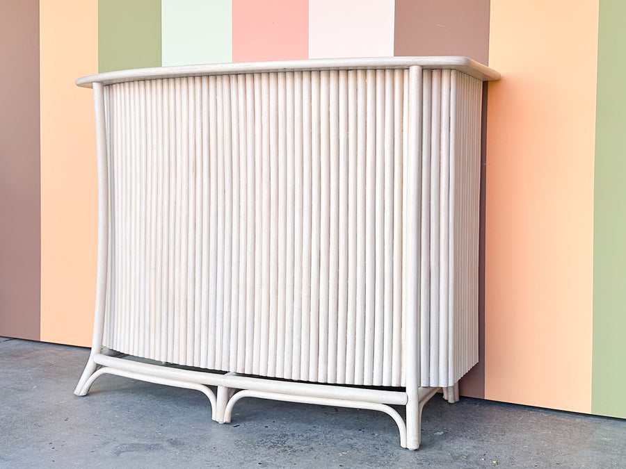 Pair of Kips Bay Show House Coastal Chic Rattan Bar