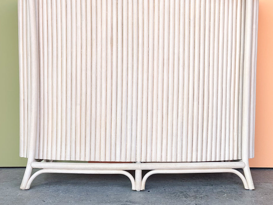 Pair of Kips Bay Show House Coastal Chic Rattan Bar