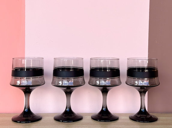 Set of Eight Spooky Wine Goblets