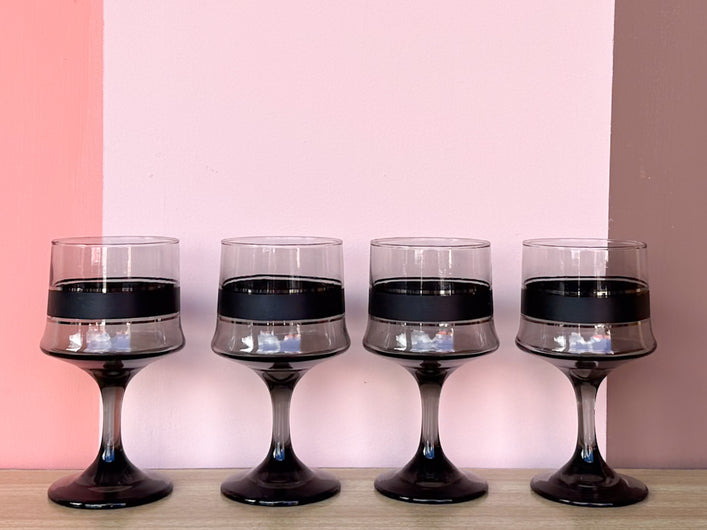 Set of Eight Spooky Wine Goblets