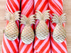 Set of Twelve Metal Pineapple Napkin Rings