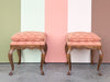Pair of Coral Drexel Stools