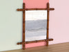 French Wood Faux Bamboo Mirror