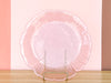 Set of Eight Seeded Glass Petal Pink Plates